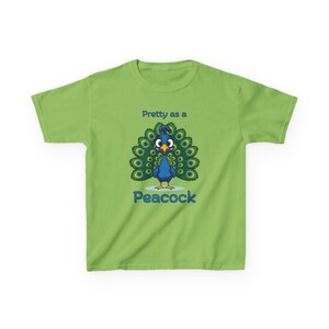T-shirt Pretty Peacock: katoenen shirt voor jongeren afbeelding 6