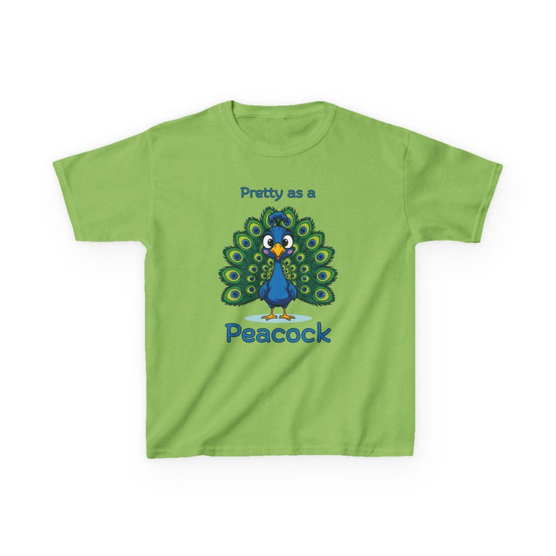 T-shirt Pretty Peacock: katoenen shirt voor jongeren afbeelding 6