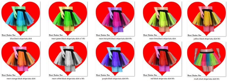 Purple Black 2 Tone Stripe Tutu Skirt Fancy Costume Queen of Darkness Heart Cosplay Dress Dance Party Club Halloween Christmas Sport USA