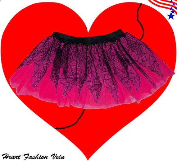 Plus Size Uv Neon Hot Pink Tutu Skirt Dance Fun fancy costume Birth day Party