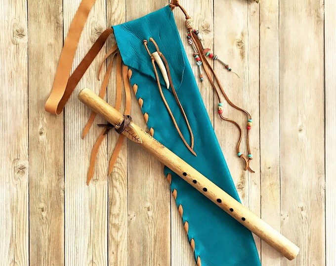 Deerskin Native Flute Bag 23 Inch Leather Flute Case Chanupa Etsy