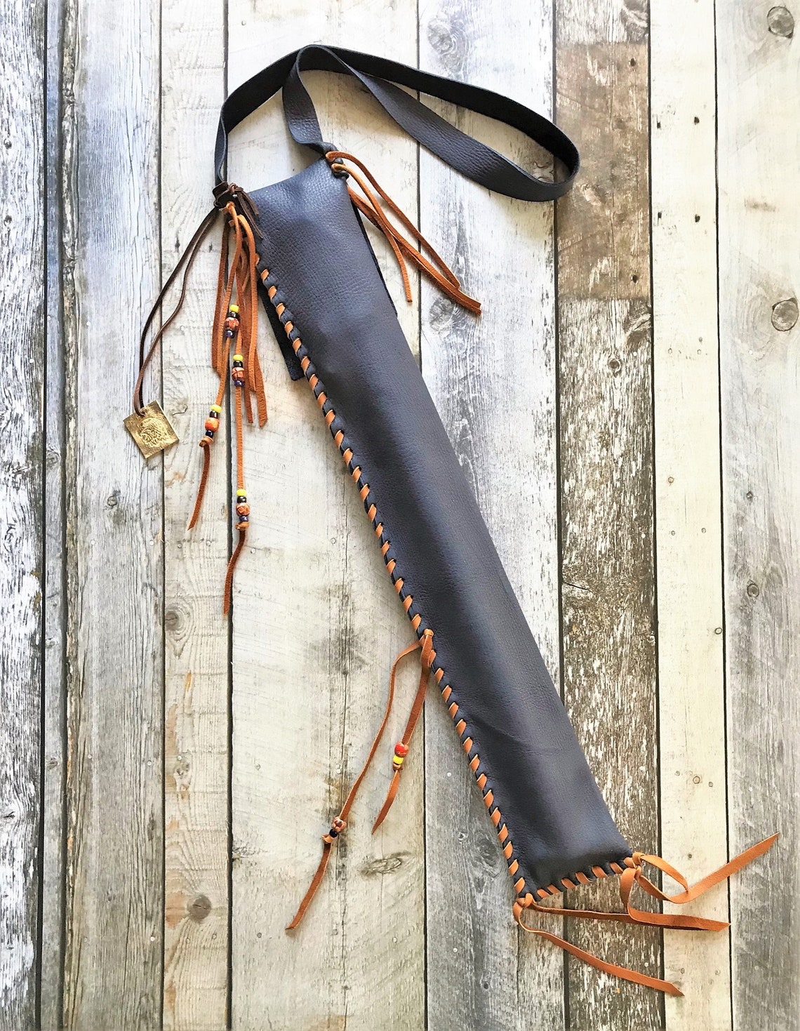 Deerskin Native Flute Bag 24 Inch Leather Flute Case Royal Etsy