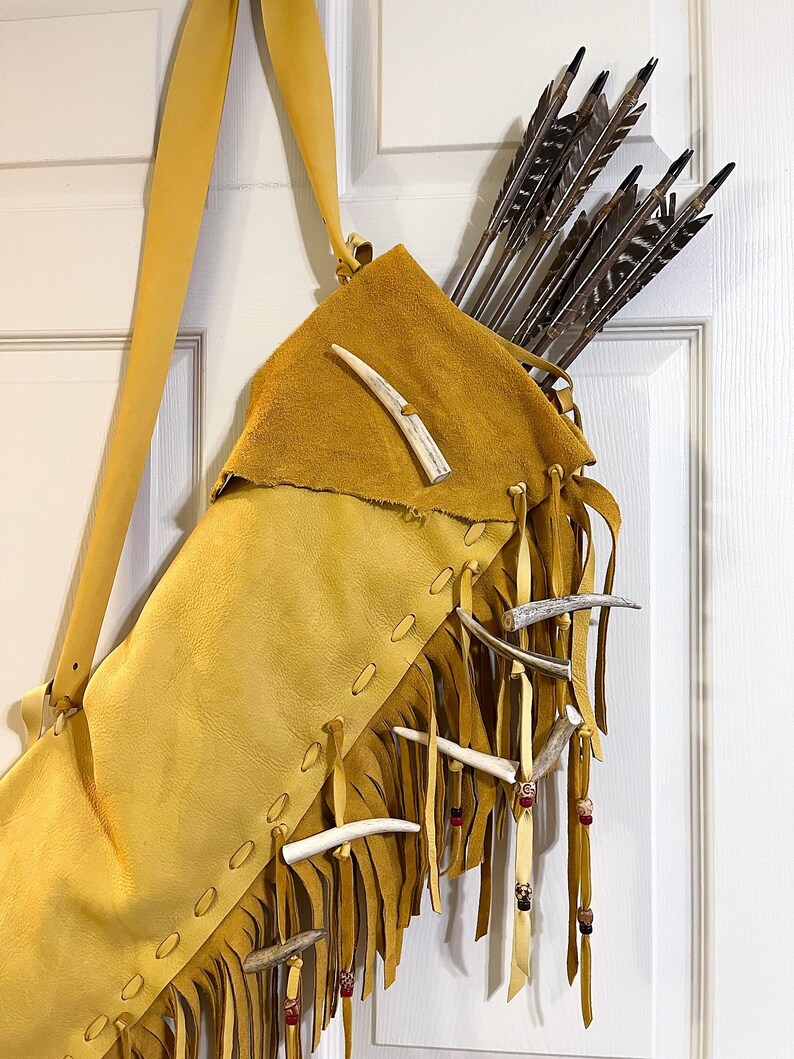 Deerskin Arrows Quiver Bag 30 Inch Leather Archery Bag Etsy