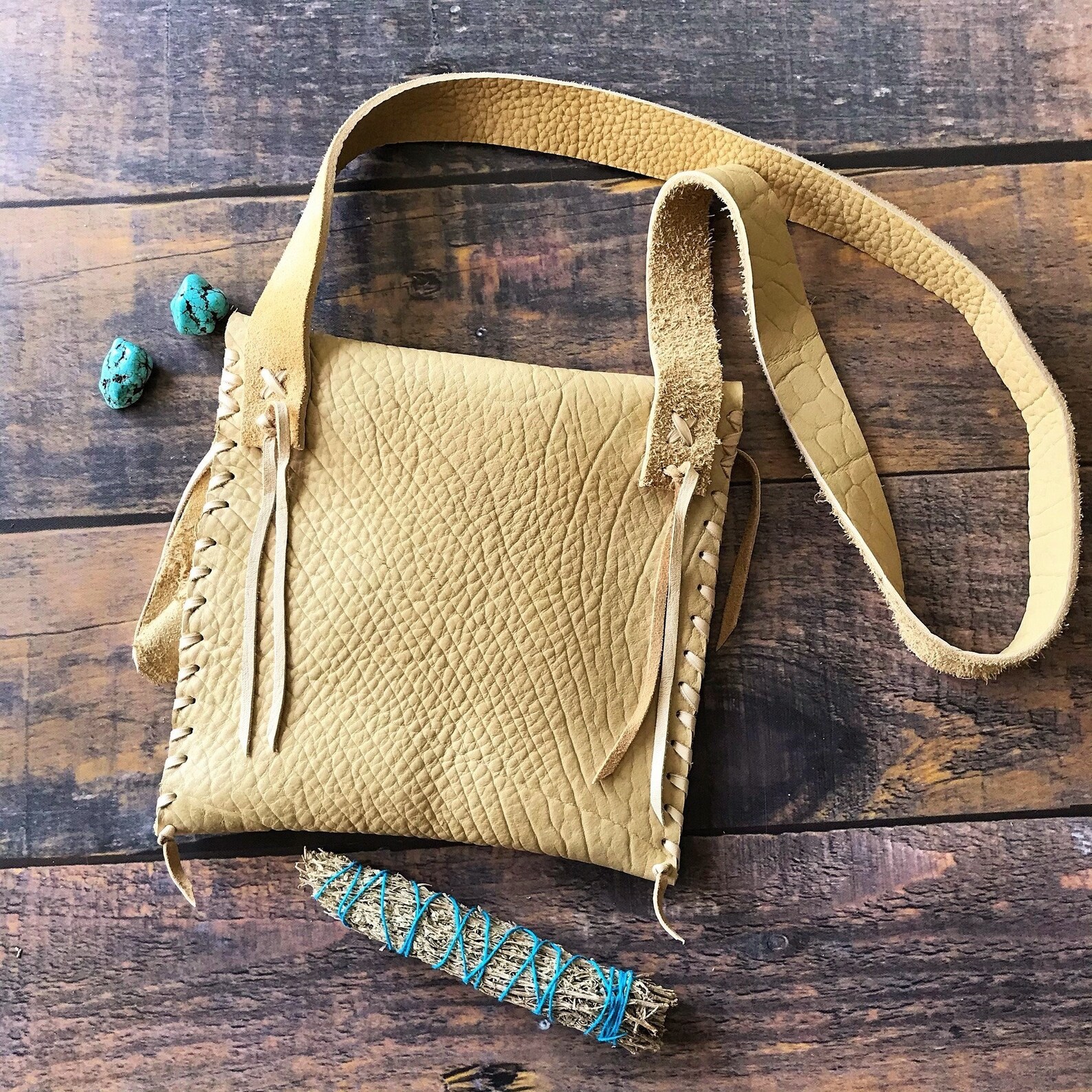 Bison Leather Possibles Bag Mountain Man Crossbody Messenger Etsy