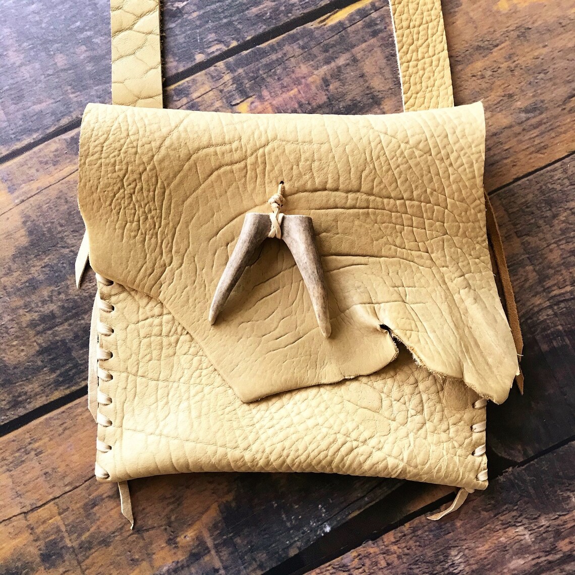 Bison Leather Possibles Bag Mountain Man Crossbody Messenger Etsy