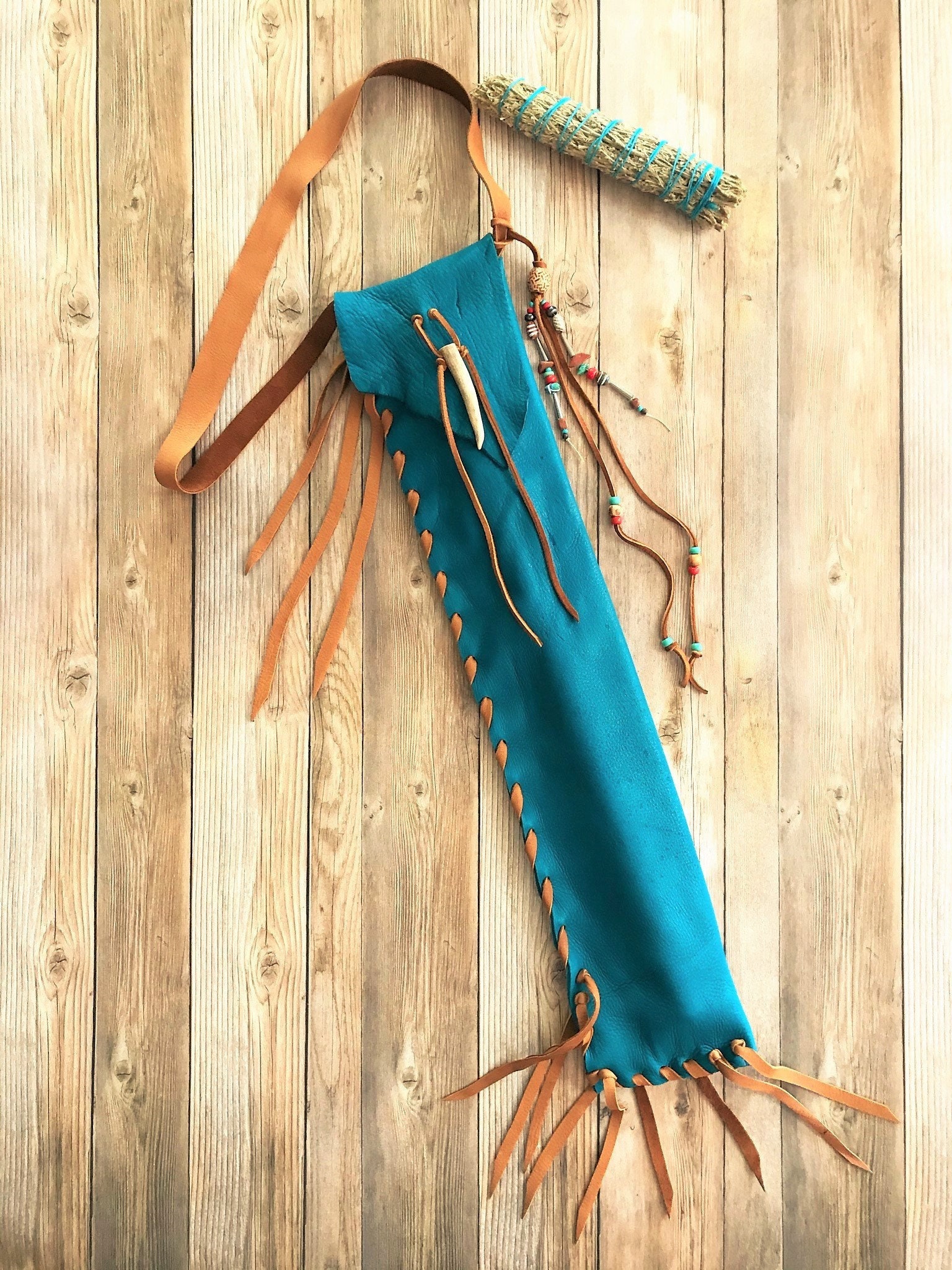 Deerskin Native Flute Bag 23 Inch Leather Flute Case Chanupa Etsy