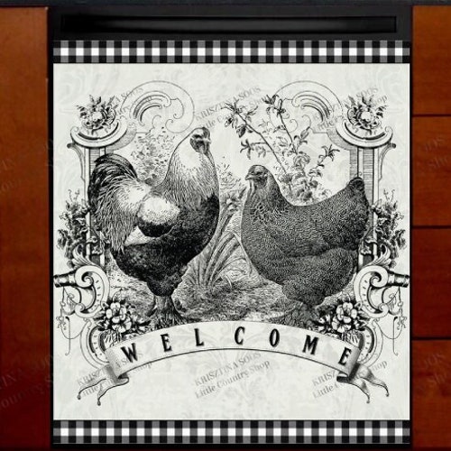 Kitchen Dishwasher Cover Farmhouse Chickens and Etsy