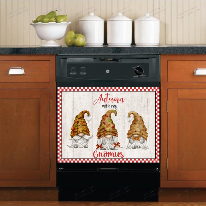 Cute Autumn Gnomes Dishwasher Cover