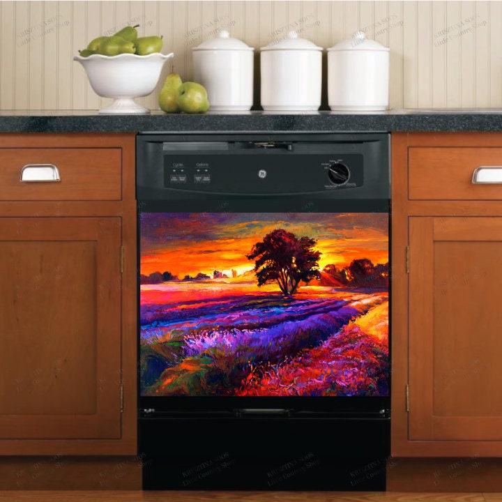 Colorful Lavender Field  Dishwasher Cover