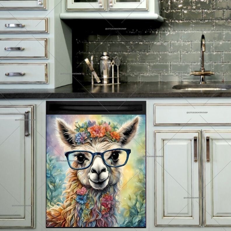 Dishwasher Magnets Covers Holiday Llama Magnetic Appliance Covers  Refrigerator Cover 23 x 26 Inch : : Home & Kitchen