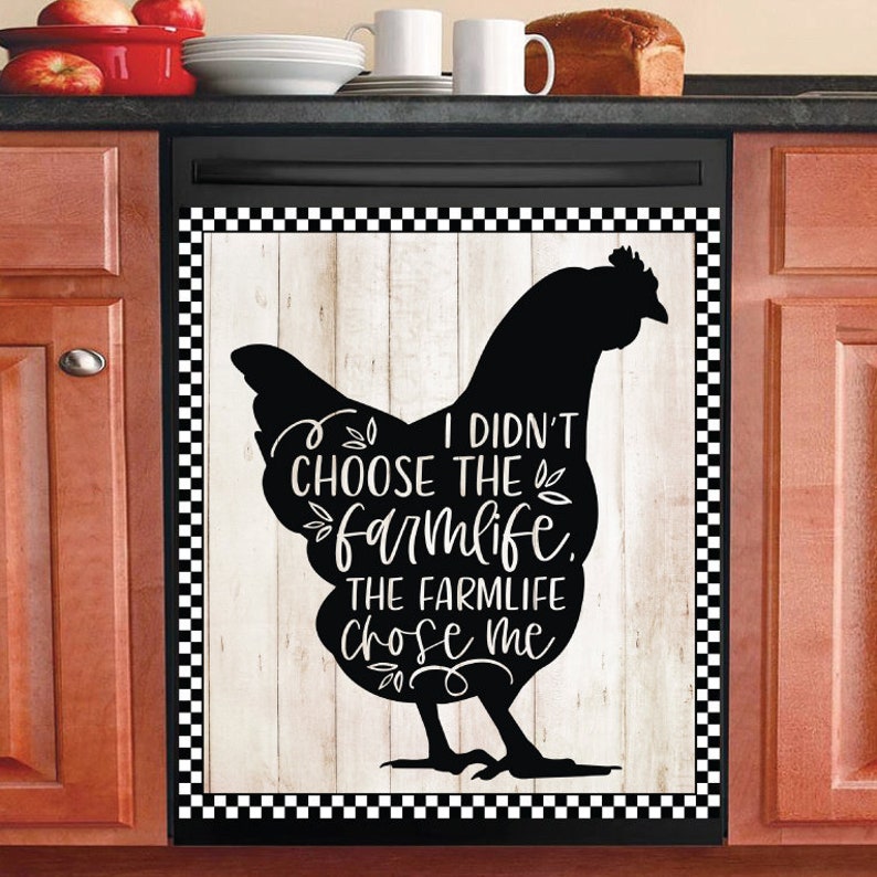 Beautiful Decor Kitchen Dishwasher Cover Farmhouse Etsy