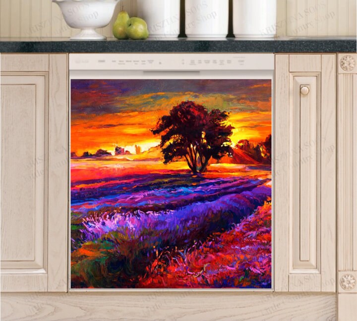 Colorful Lavender Field  Dishwasher Cover