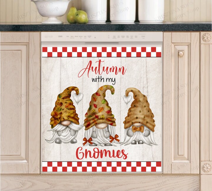 Cute Autumn Gnomes Dishwasher Cover