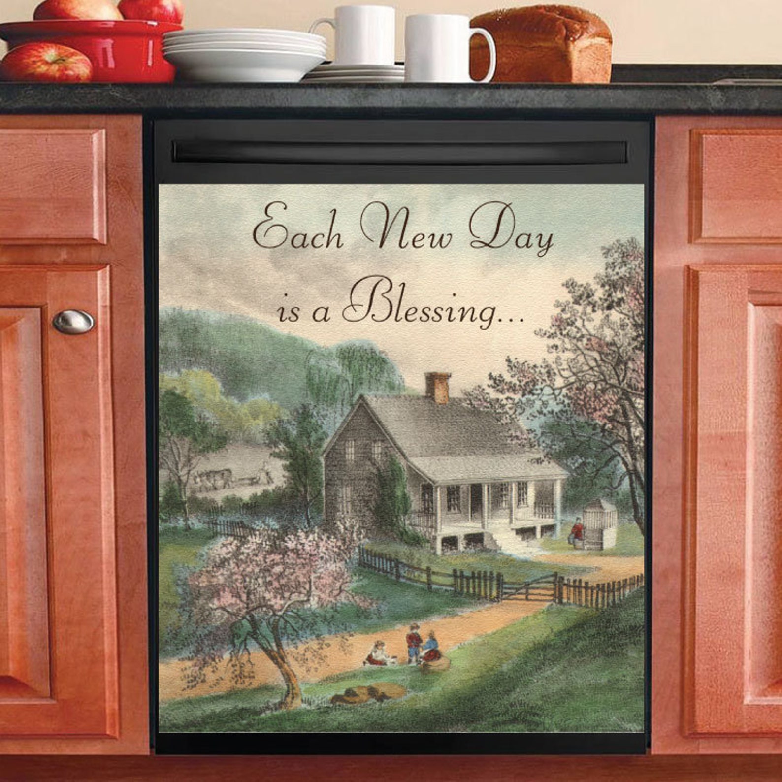 Country Primitive Decor Kitchen Dishwasher Cover Etsy