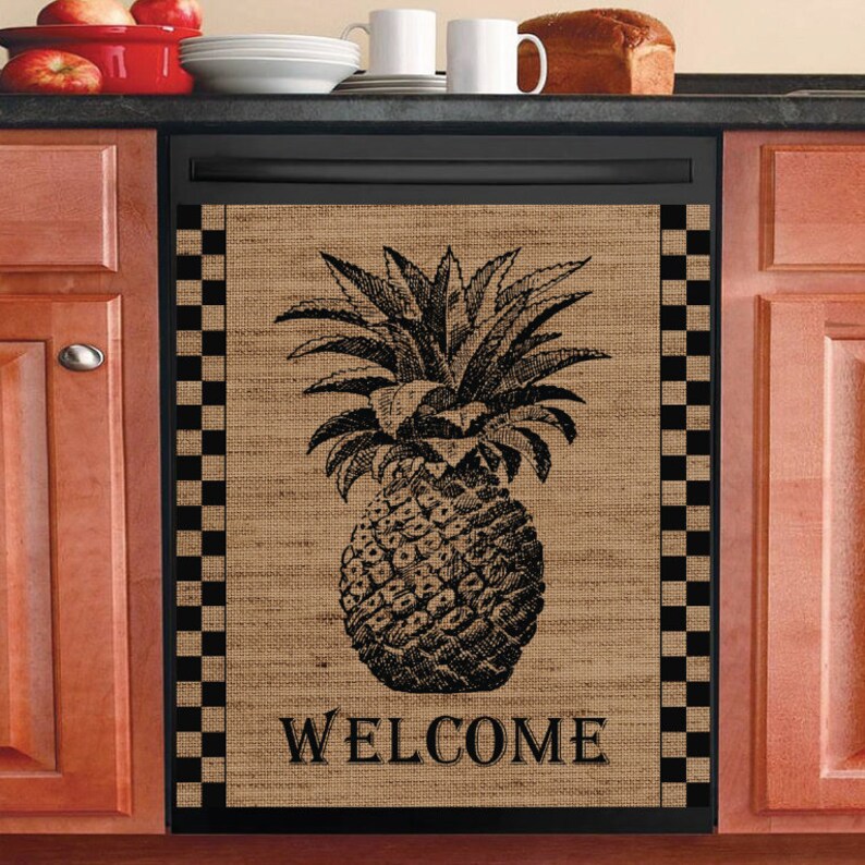 Country Decor Design Kitchen Dishwasher Cover Vintage Etsy