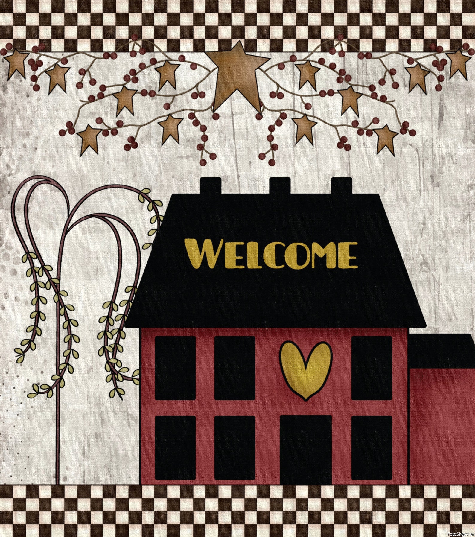 Country Decor Kitchen Dishwasher Cover Primitive Etsy