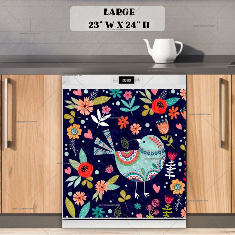  Kitchen Decor Dishwasher Magnet Cover, Dishwasher Decal Vinyl  Sticker, Fridge Panel Door Cover Sheet, (Peeling Paint, Magnetic 23 W x  26 H)