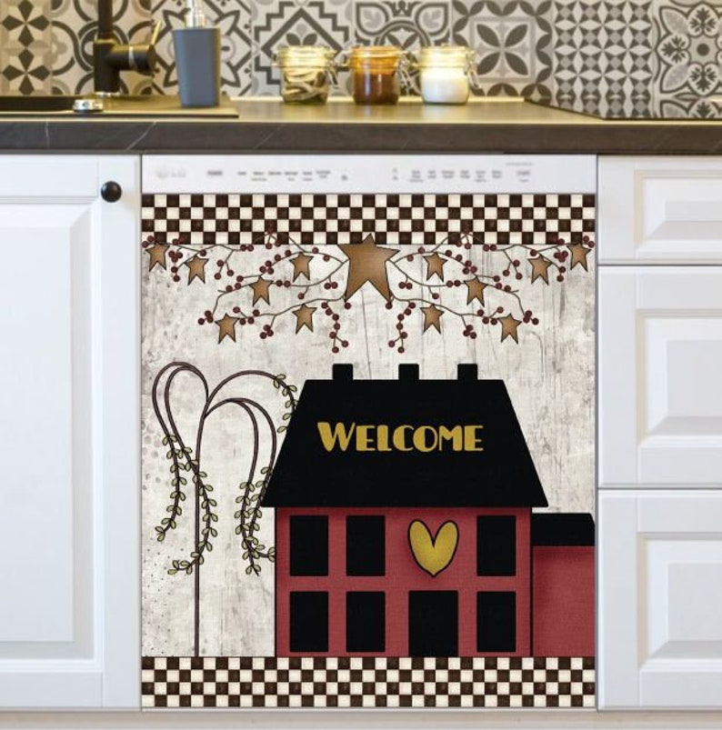 Dishwasher Cover Primitive Country Farmhouse Etsy