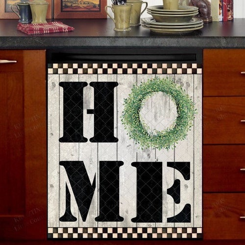 Kitchen Dishwasher Cover Beautiful White Dandelion Etsy