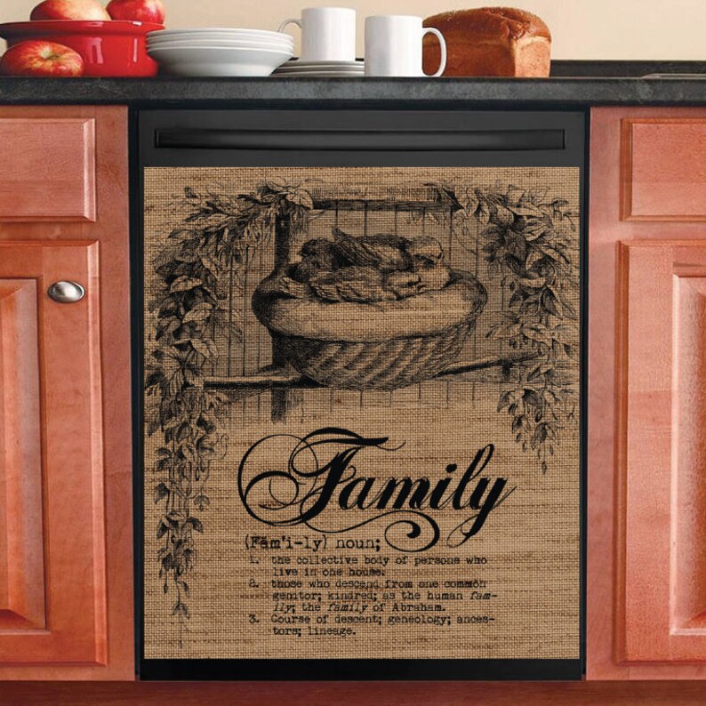 Country Decor Design Kitchen Dishwasher Cover Vintage Etsy