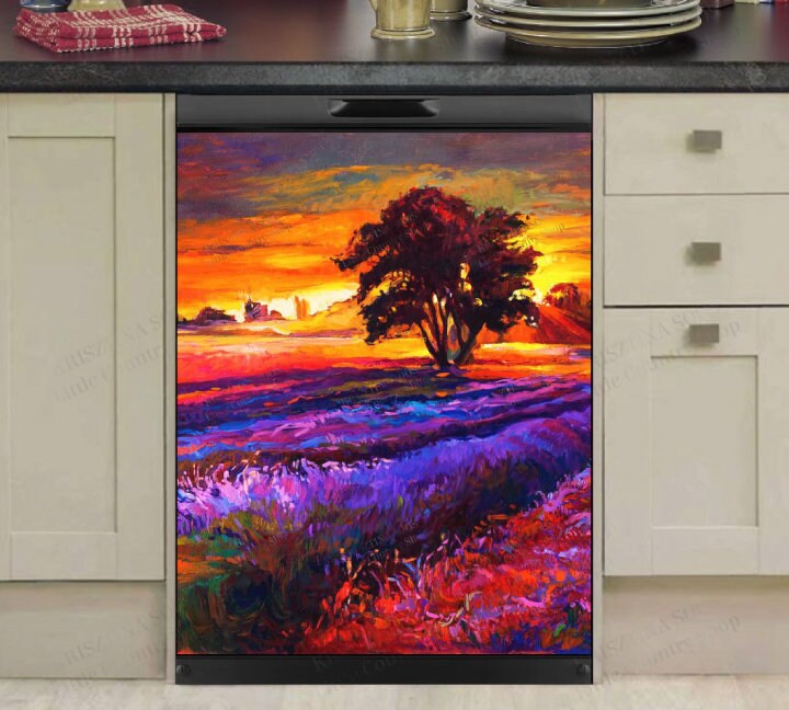 Colorful Lavender Field  Dishwasher Cover