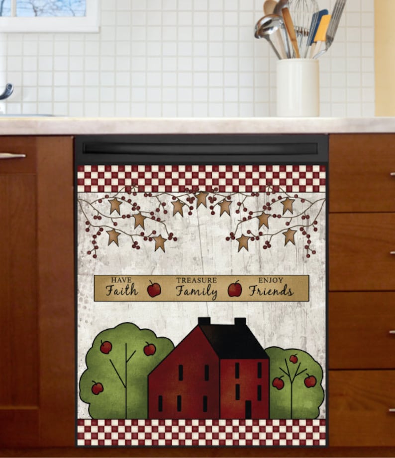 Dishwasher Cover Primitive Country Apple Hill Farm 1 Etsy