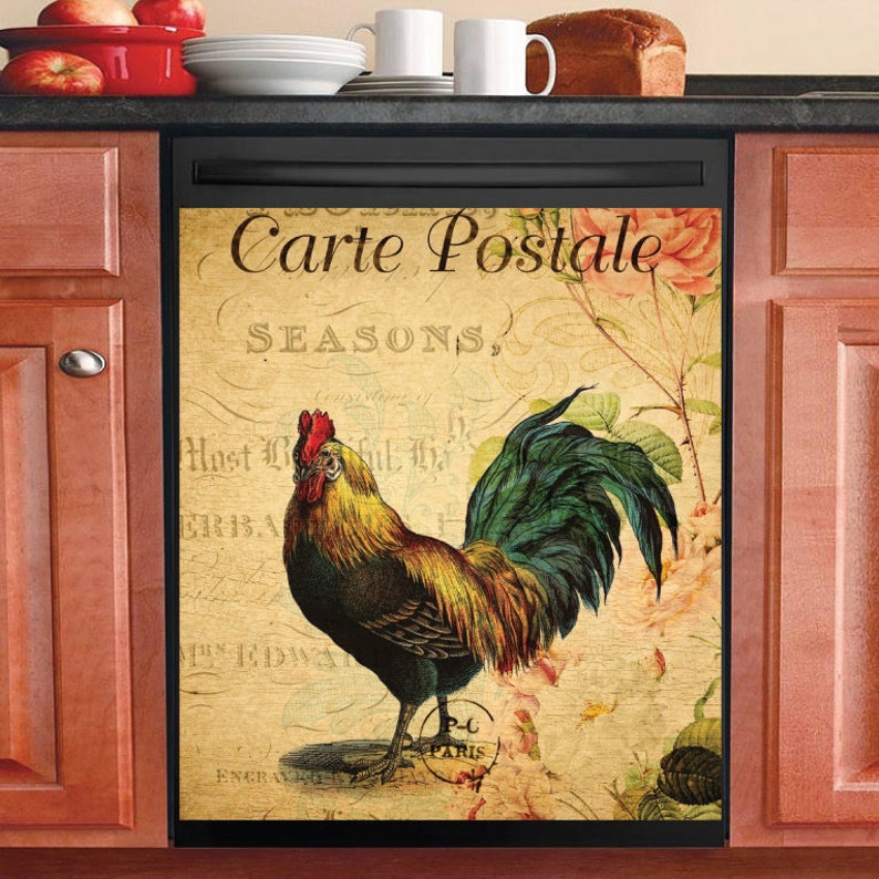 Country Decor Kitchen Dishwasher Cover Vintage Etsy