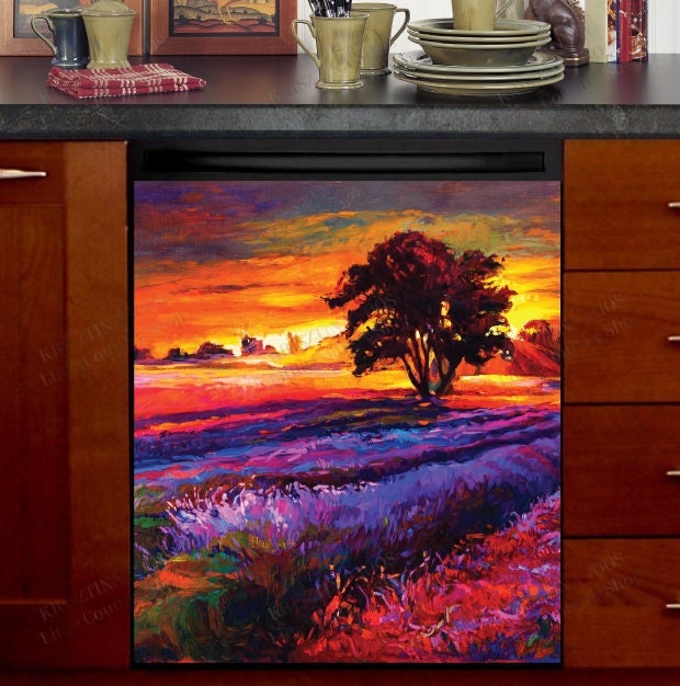 Colorful Lavender Field  Dishwasher Cover