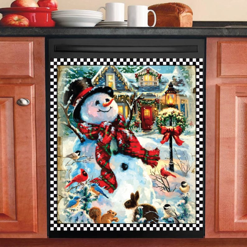 Christmas Holiday Country Decor Kitchen Dishwasher Etsy