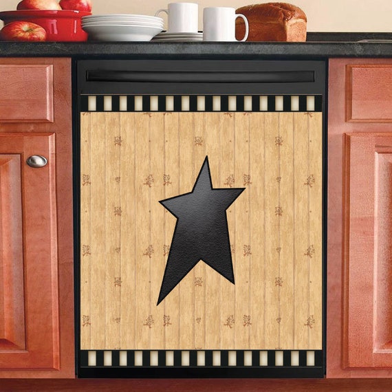 Country Decor Kitchen Dishwasher Magnet Primitive Barn Star Etsy