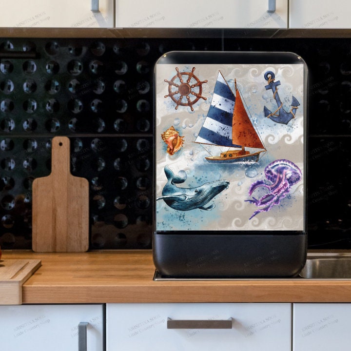 Kitchen Dishwasher Decor Cover Summer Holiday at the Etsy