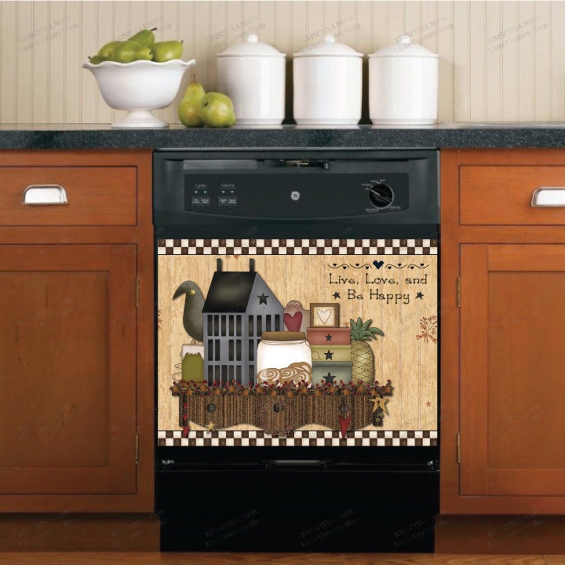 Kitchen Dishwasher Decor Cover Primitive Country Etsy