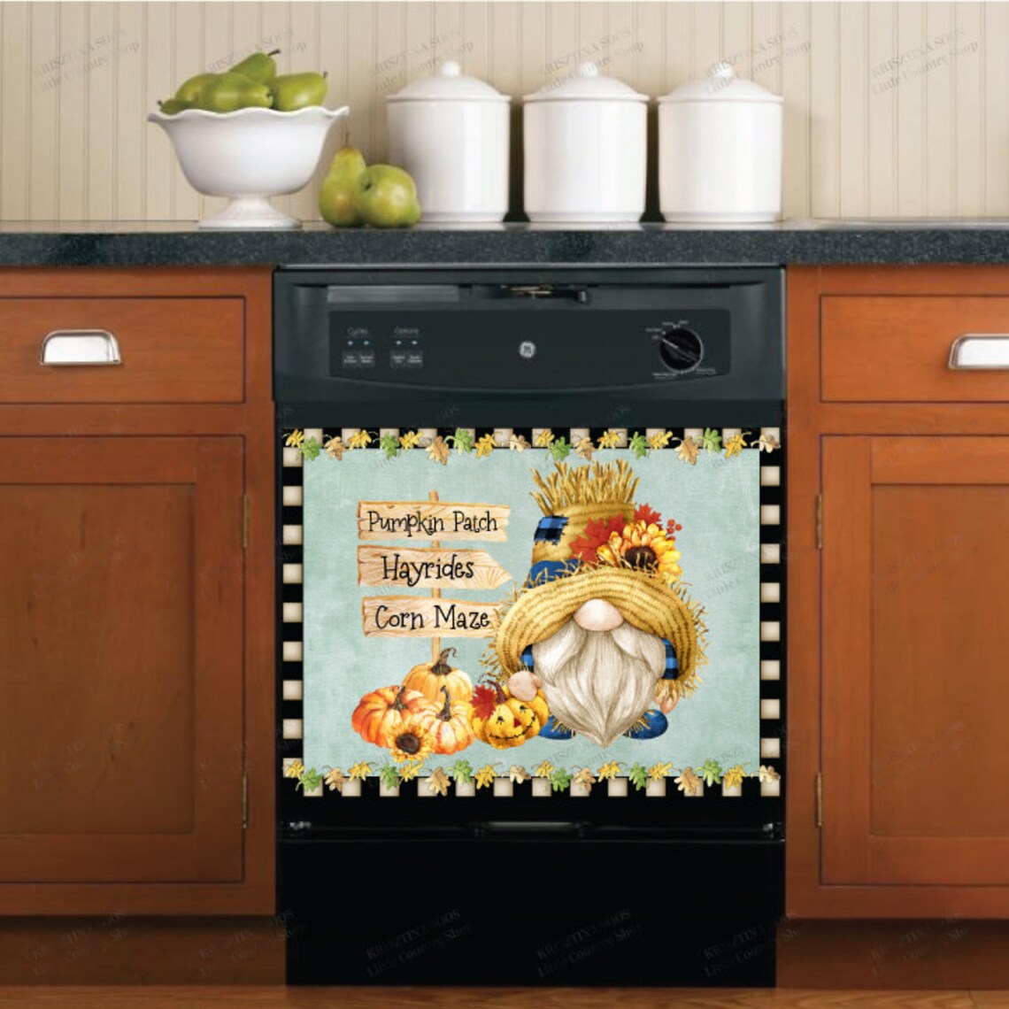 Kitchen Dishwasher Cover Halloween Autumn Fall Etsy