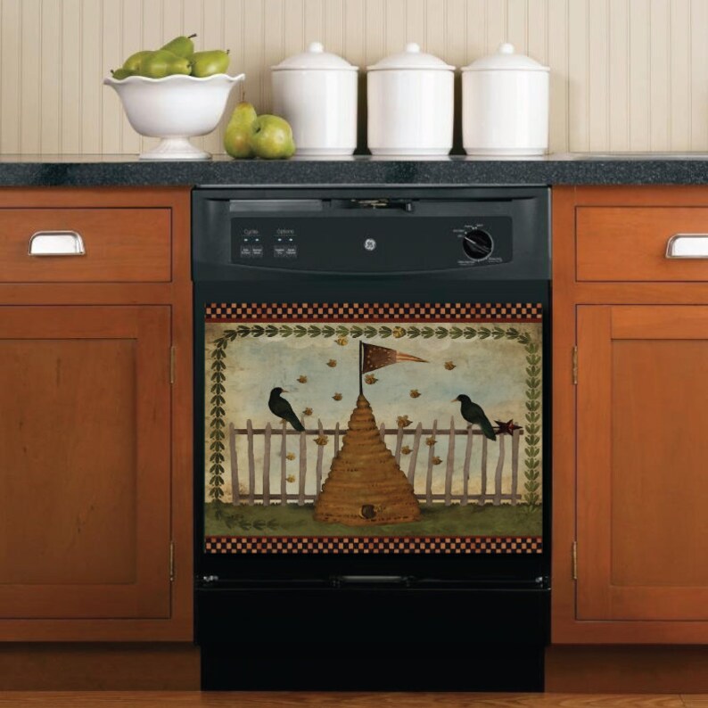 Country Primitive Decor Kitchen Dishwasher Cover Etsy