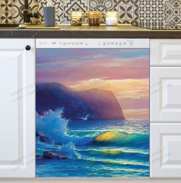Discover Beautiful Sunset at the Sea Dish Washer Covers