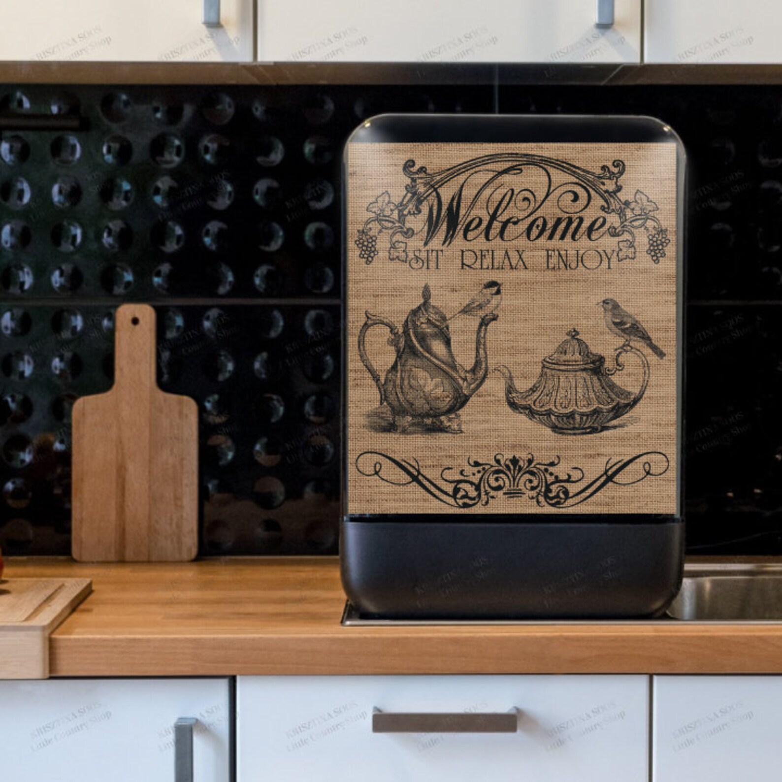 Kitchen Dishwasher Decor Cover Vintage Farmhouse Etsy