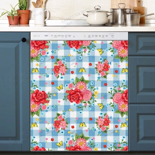 Kitchen Dishwasher Cover Frontier Woman Kitchen Etsy