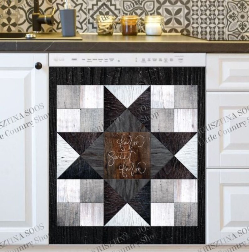 Kitchen Dishwasher Cover Country Farmhouse Barn Wood Etsy