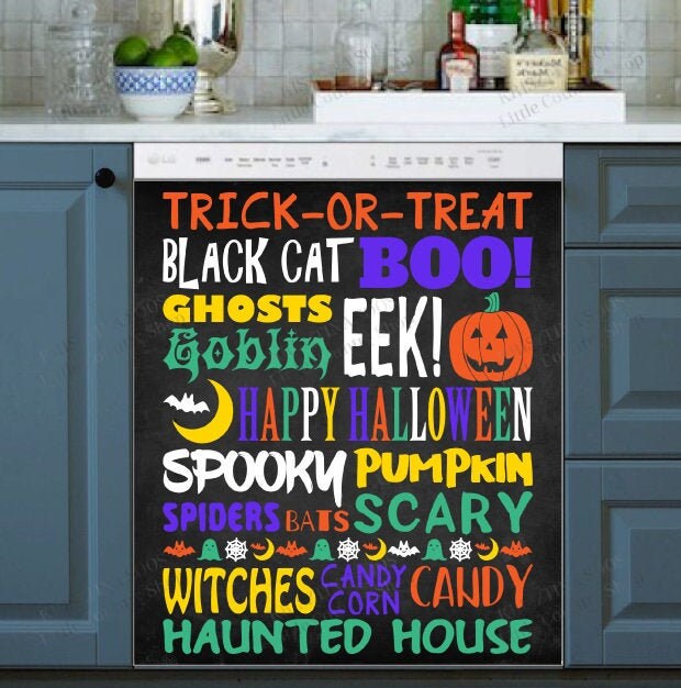 Kitchen Dishwasher Cover Halloween Autumn Fall Etsy