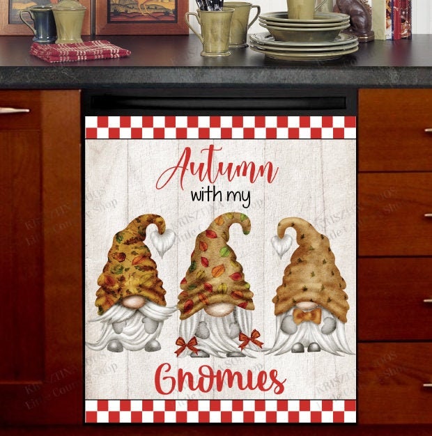 Cute Autumn Gnomes Dishwasher Cover