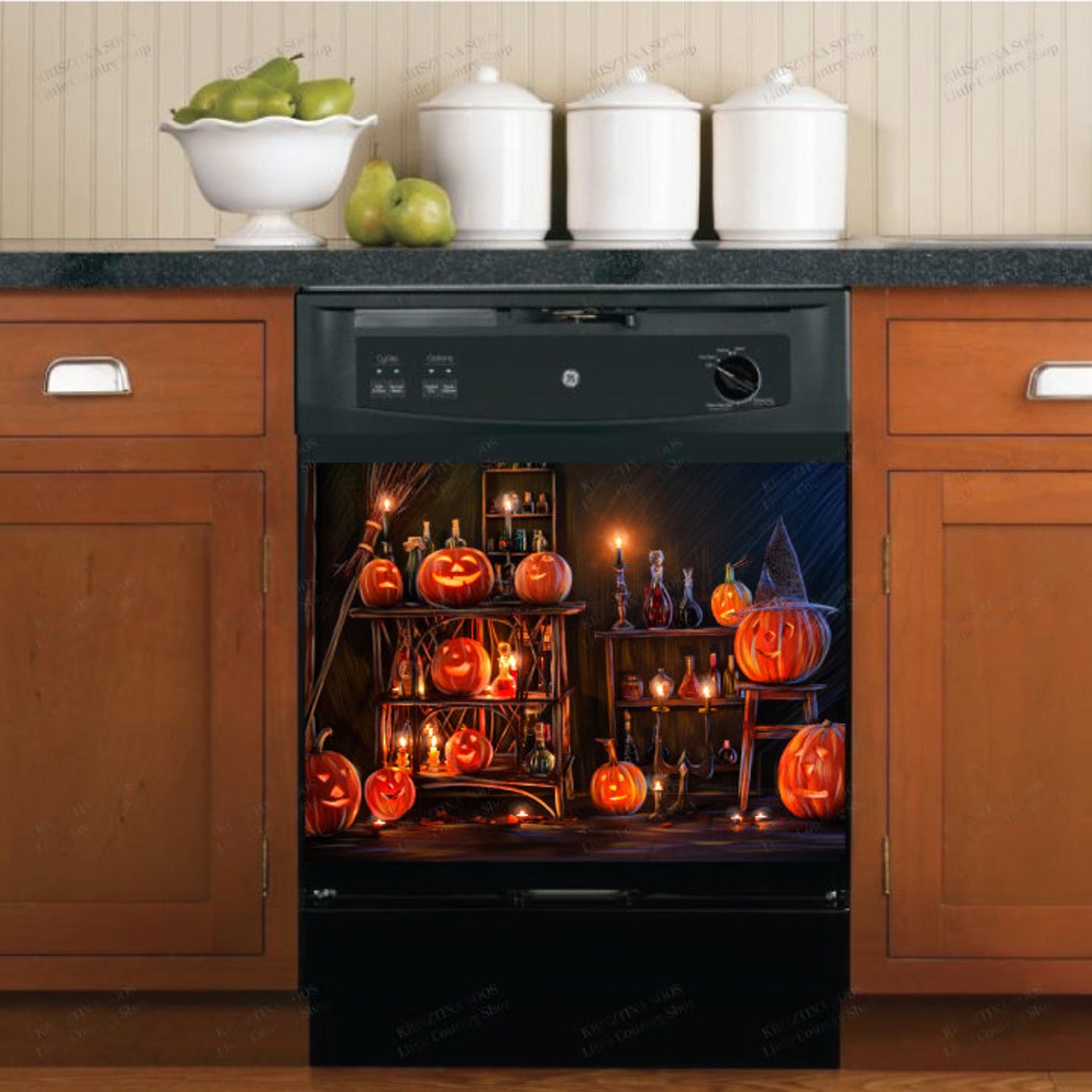 Kitchen Dishwasher Cover Halloween Autumn Fall Etsy