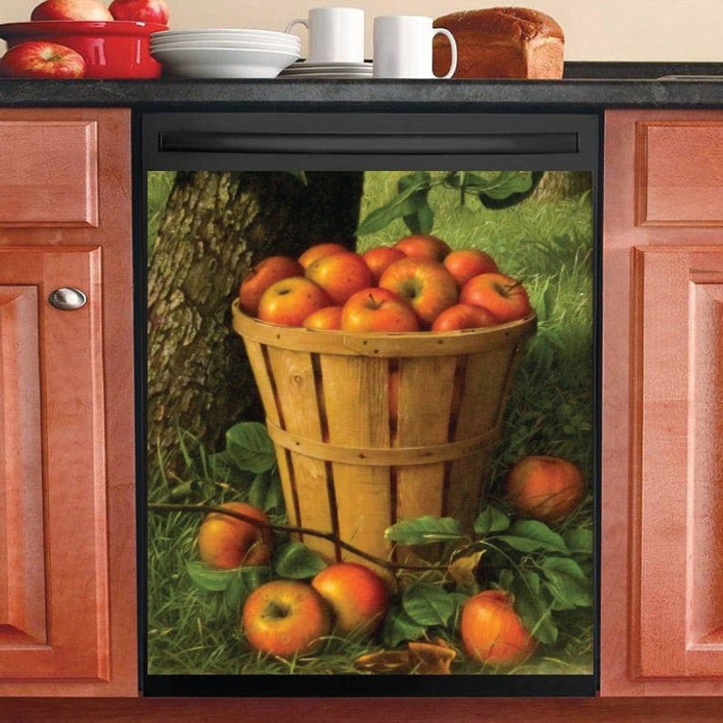 Country Decor Kitchen Dishwasher Cover Vintage Apple Etsy