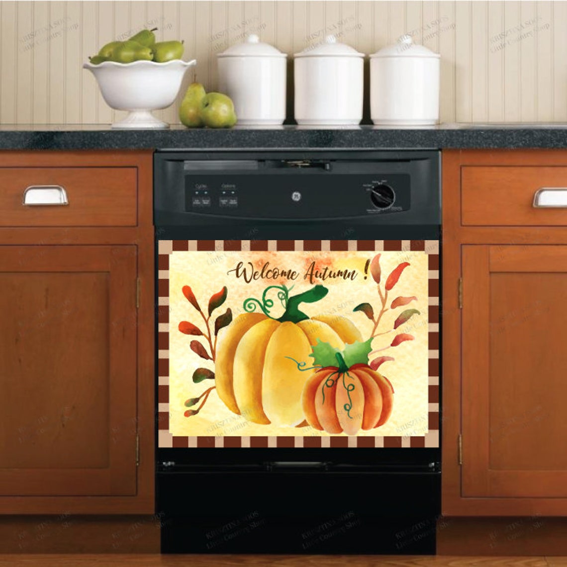 Kitchen Dishwasher Cover Halloween Autumn Fall Etsy