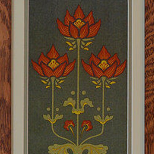 Lands End Mission Style Art in Quartersawn Oak Frame Etsy