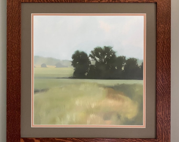 Late Days by Megan Lightell Mission Style Art in Quartersawn Oak Frame
