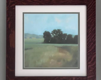Late Days by Megan Lightell Mission Style Art in Quartersawn Oak Frame