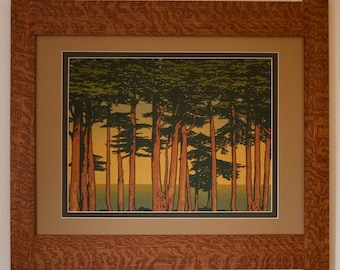 Lands End Mission Style Art in Quartersawn Oak Frame