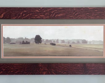 Sweet Morning Mission Style Art in Quartersawn Oak Frame