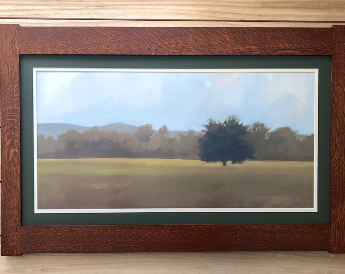 Silent One Mission Style Framed Art in Quartersawn Oak