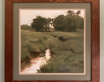 The Ancestors by Megan Lightell Mission Style Art in Quartersawn Oak Frame